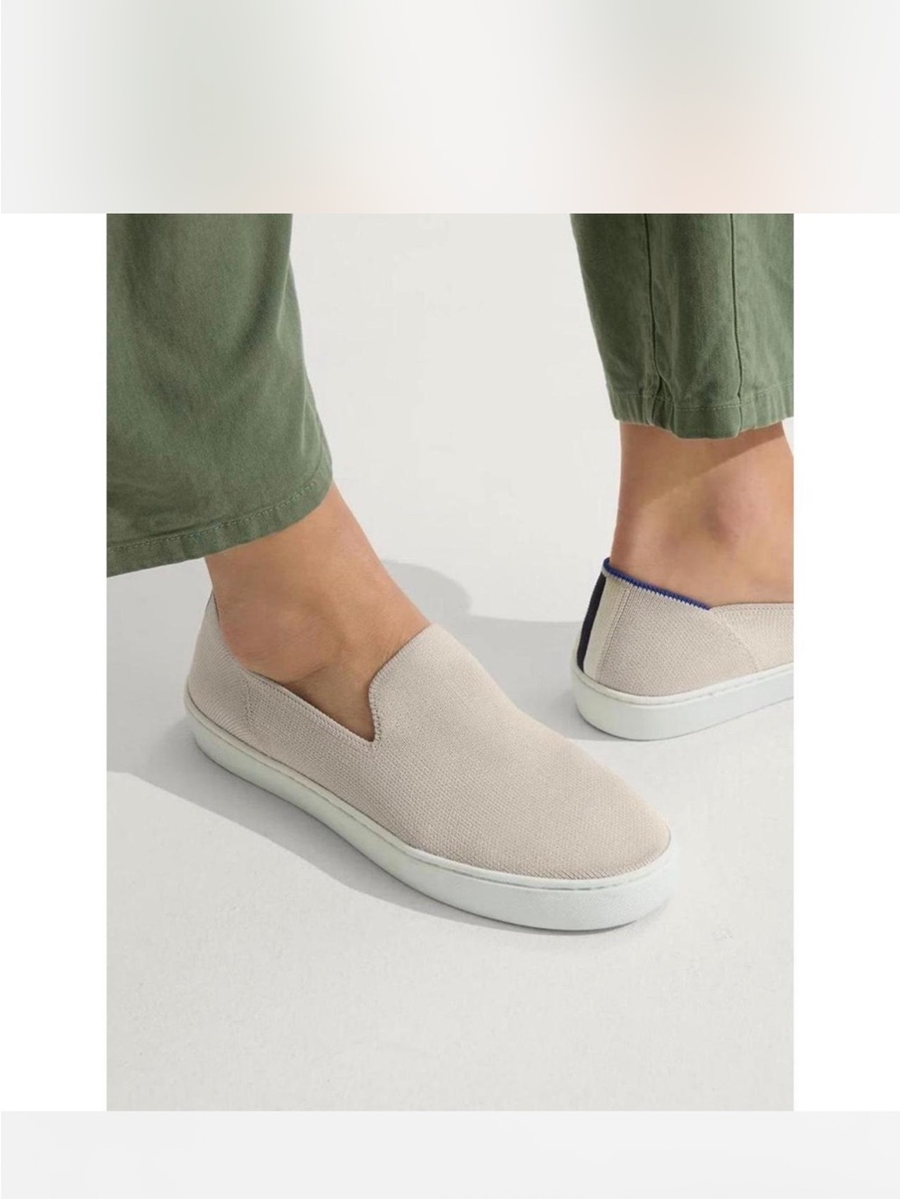 Rothy's The Original Slip-On Sneaker Sand Women's Size 10  Classic Sustainable